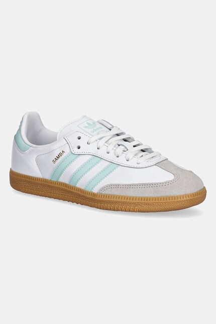 adidas Originals leather sneakers SAMBA OG turquoise color JP5481