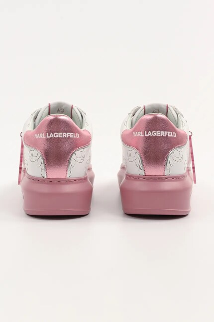 Karl Lagerfeld sneakers din piele KAPRI NFT femei, culoarea roz