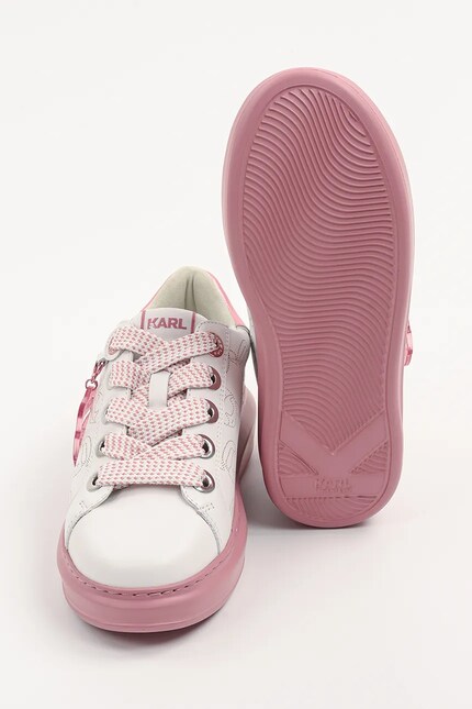 Karl Lagerfeld sneakers din piele KAPRI NFT femei, culoarea roz