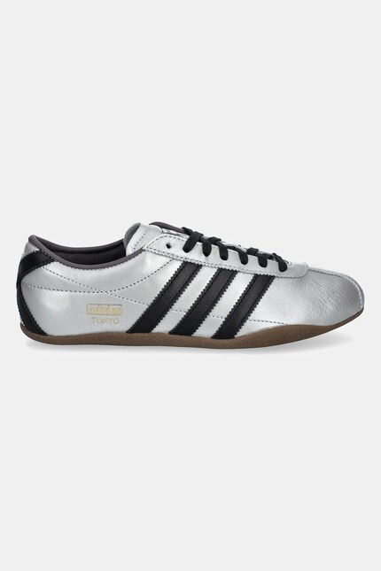 adidas Originals leather sneakers Tokyo Decon women's silver color