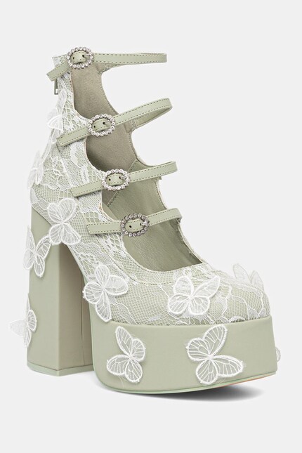 Туфли Koi Footwear Wild Lotus Butterfly Lace Platform Heels цвет