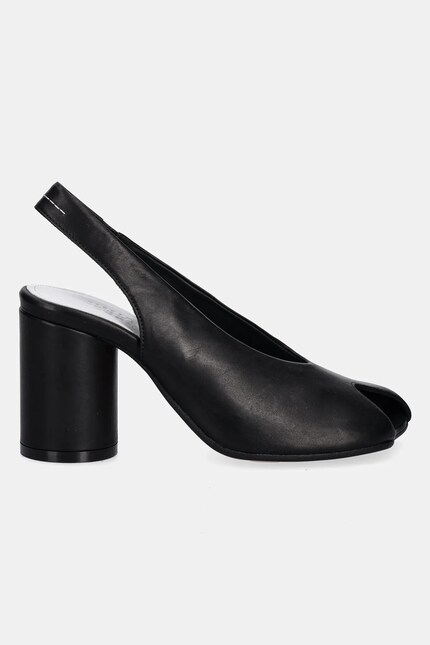 MM6 Maison Margiela マルジェラ　ブラック ハイヒール24cm MM6 Maison Margiela leather sandals black color S66WP0104 at PRM US