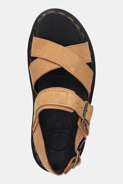 Dr. Martens suede sandals Voss II Sandal women's brown color