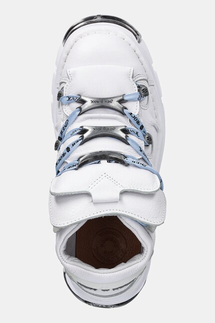 New Rock leather sneakers white color M-106-C187 at PRM US