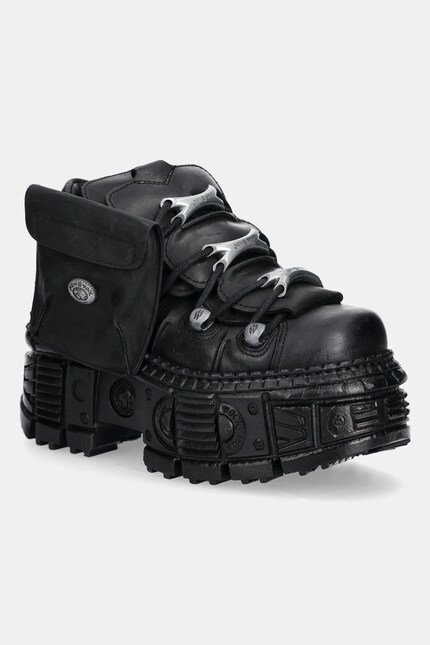 【新品】ROCK SHOES COMPANY＊リブジャケット＊ブラック＊Ｌ New Rock leather sneakers black color M-OVERZ106NR-C1 at PRM US