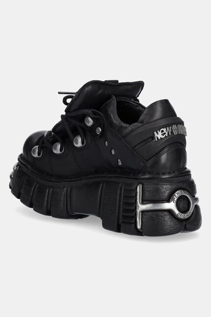 New Rock leather sneakers black color M.120N.C26 at PRM US