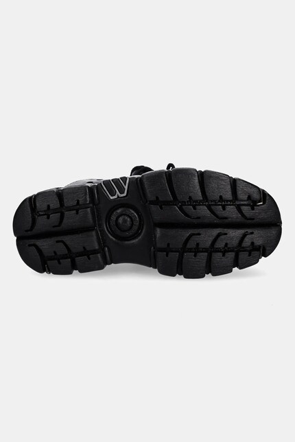 New Rock leather sneakers black color M.120N.C26 at PRM US