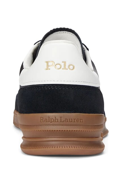 Polo Ralph Lauren leather sneakers Hrt Aera Pp black color