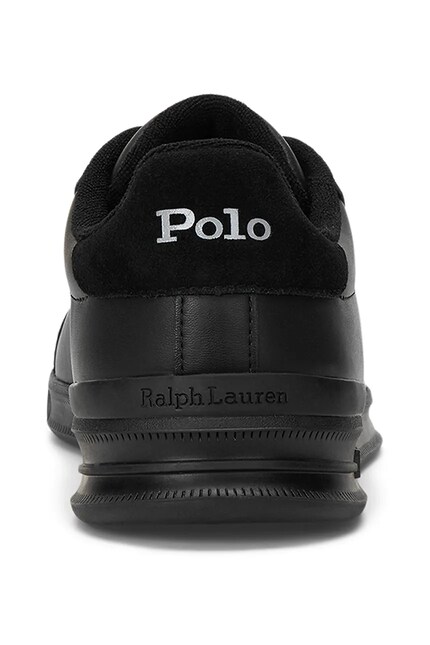Polo Ralph Lauren leather sneakers Hrt Crt Ii men's black color
