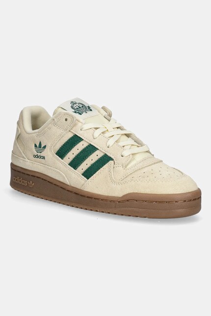 Замшеві кросівки adidas Originals Forum Low CL колір бежевий