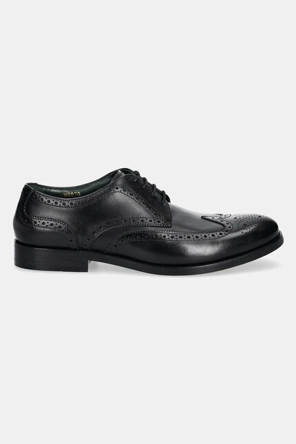 Clarks Originals leather shoes CraftJames Tip men's black color