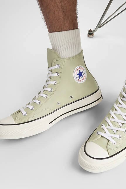 Converse leather trainers Chuck 70 green color A10549C at PRM US