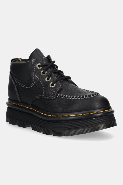 Dr. Martens leather shoes ZebZag 4 Eye 4 Eye Boot black color