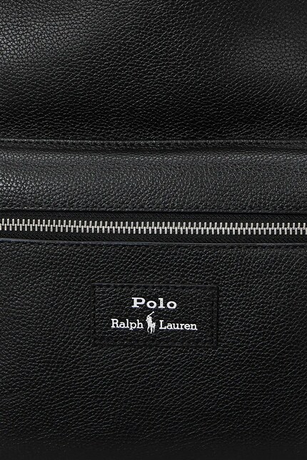 Polo Ralph Lauren leather backpack men's black color smooth