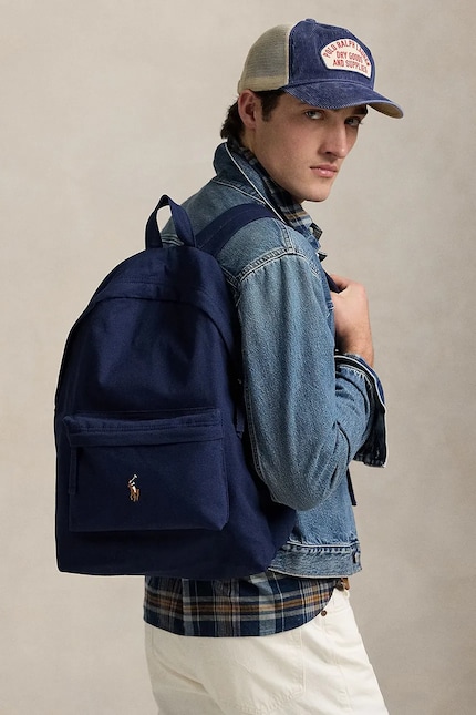 Polo Ralph Lauren backpack men's navy blue color smooth 405967604 Polo Ralph Lauren backpack men's navy blue color smooth 405967604