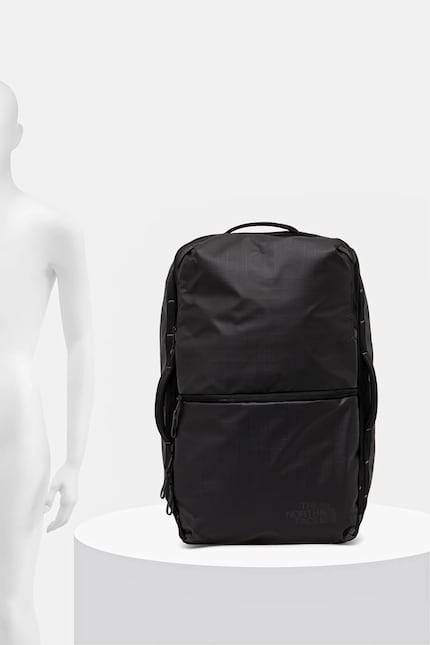 The North Face backpack Base Camp Voyager Travel men's black color smooth NF0A81DNKT01 at PRM US The North Face backpack Base Camp Voyager Travel men's black color smooth NF0A81DNKT01 at PRM US