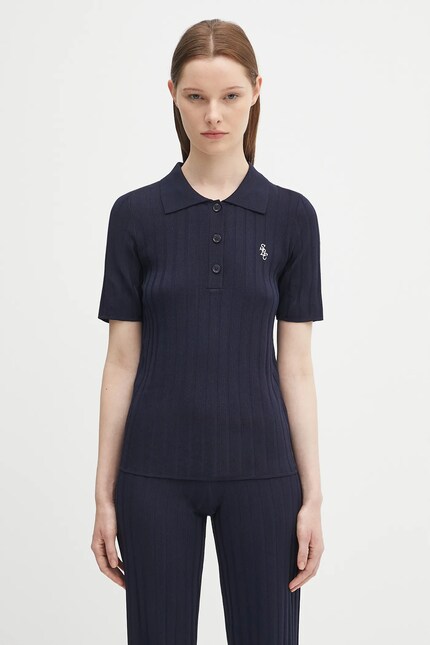 Sporty & Rich polo shirt Src Ribbed Polo PRM EU