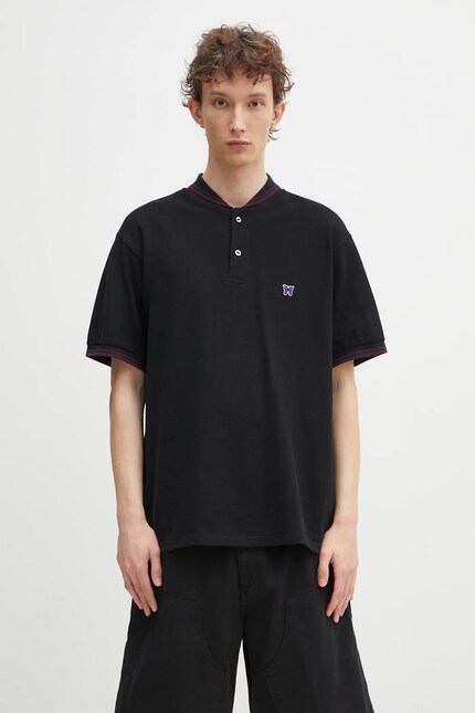 Needles cotton polo shirt Shawl Collar S/S Polo PRM EU