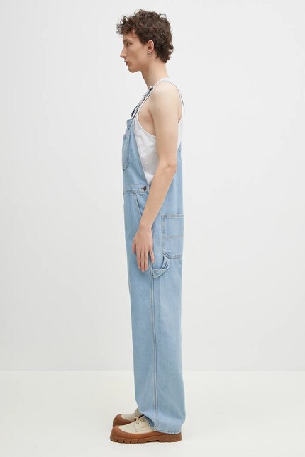 【アイスピック】NAVAL DUNGAREE SOFT DENIM Dickies denim overalls Dickies Classic Denim Bib Vintage Aged Blue