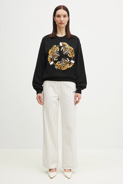 adidas Originals trousers PINSTRIPE PANTS women's beige color