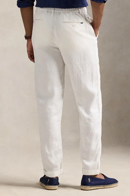 Polo Ralph Lauren linen trousers white color 710940611 at PRM US