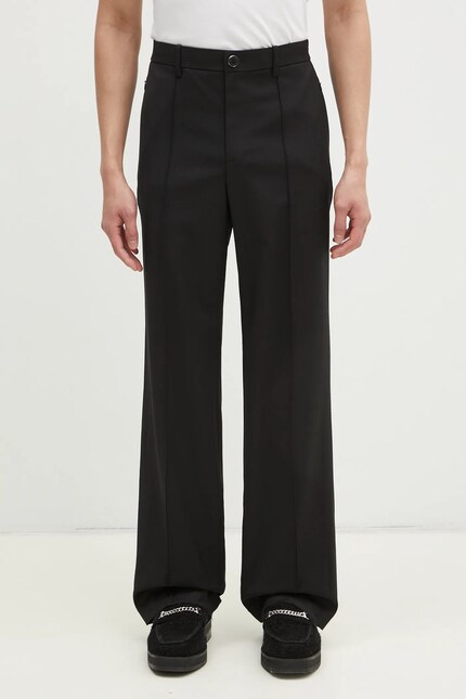 Helmut Lang wool trousers Relaxed Trouser.Suit black color