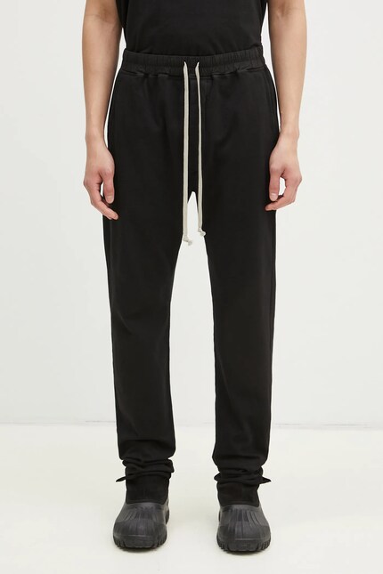 Rick Owens cotton joggers Berlin Drawstring black color smooth