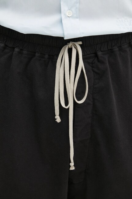 Rick Owens cotton shorts Drawstring Pods men's black color