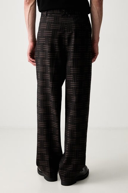 Kenzo trousers with wool Men's brown regular waist FF55PA2149JT.90