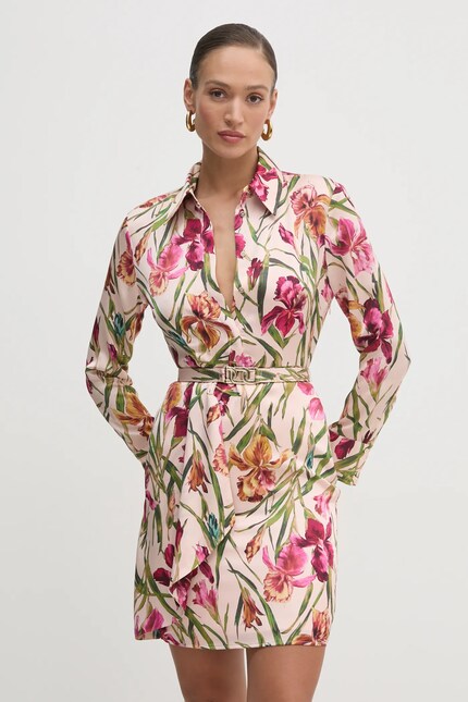 strapless open back dress Guess Rachel floral skater dress W5RK39WGLC2  Therapy Boutique