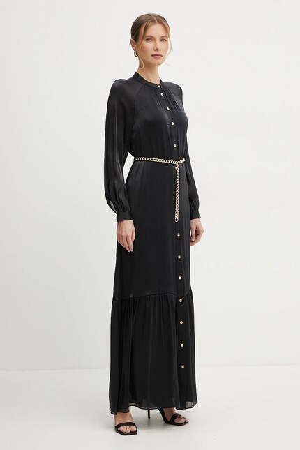 MICHAEL Michael Kors rochie culoarea negru, maxi, evazată