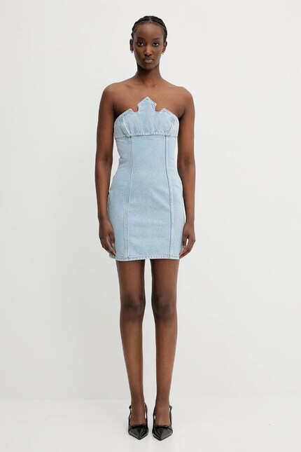 Coperni x Disney denim dress Crown blue color DR190F2024 at PRM US