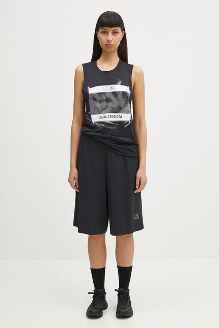 MM6 Maison Margiela x Salomon shorts black color smooth S52MU0131