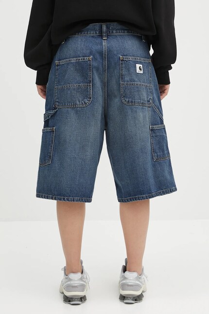 Carhartt WIP denim shorts Brandon Single Knee Short blue color