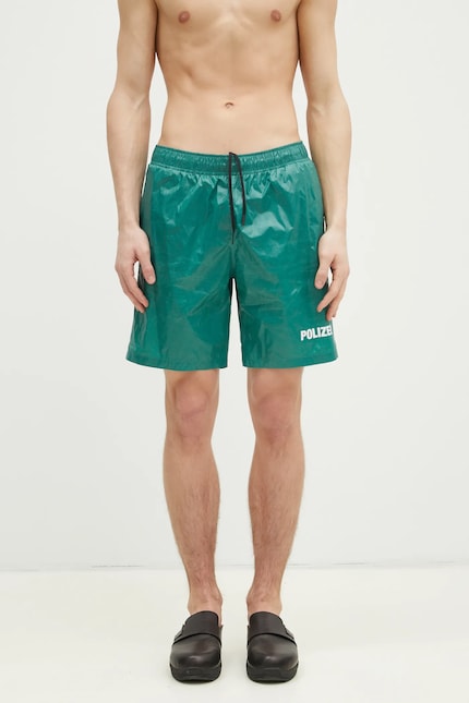 【国内正規品】 VETEMENTS Swim Short ショートパンツ VETEMENTS swim shorts Polizei green color MA66SW110E at PRM US