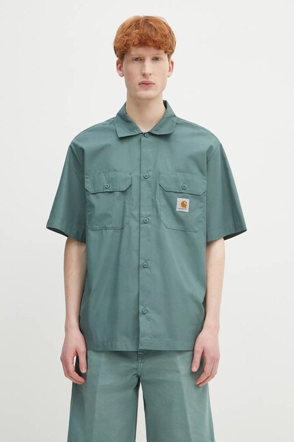 Carhartt WIP shirt S/S Craft Shirt green color relaxed I035232 at