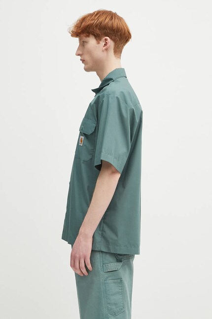 Carhartt WIP shirt S/S Craft Shirt green color relaxed I035232 at