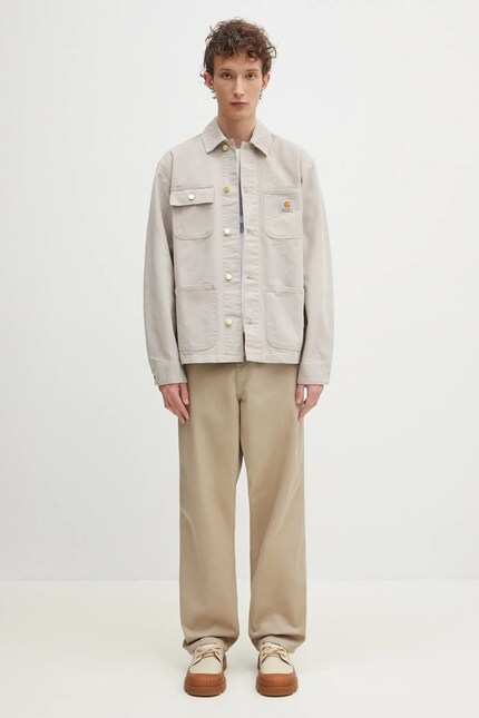 Carhartt WIP denim jacket Michigan Coat beige color I034787.2RF4O