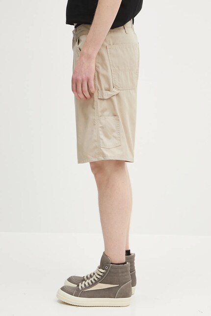 Carhartt WIP cotton shorts Double Knee Short beige color I034794