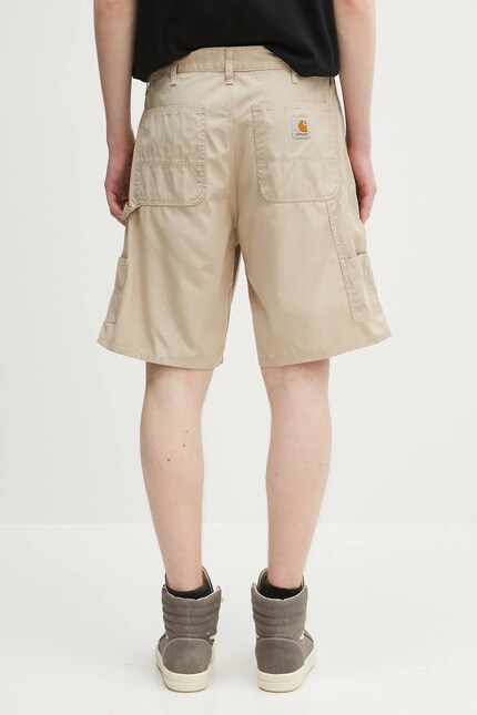 Carhartt WIP cotton shorts Double Knee Short beige color I034794