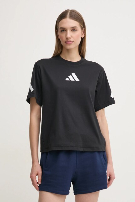adidas tricou din bumbac Z.N.E. femei, culoarea negru, JJ4778