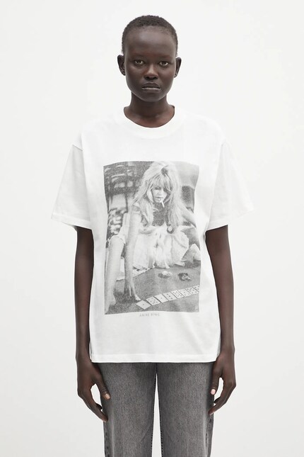 ANINE BING LILI TEE BRIGITTE BARDO Tシャツ Anine Bing cotton t-shirt Lili Tee Ab X Dk X Brigitte Bardot PRM EU