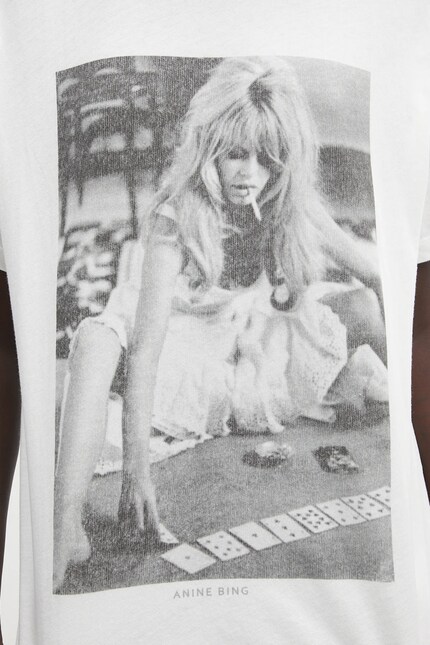 Anine Bing cotton t-shirt Lili Tee Ab X Dk X Brigitte Bardot PRM EU