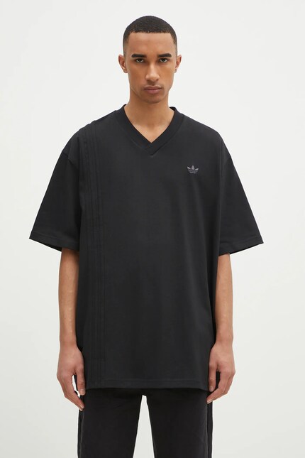 adidas Originals cotton t-shirt FRONT ST TEE men's black color