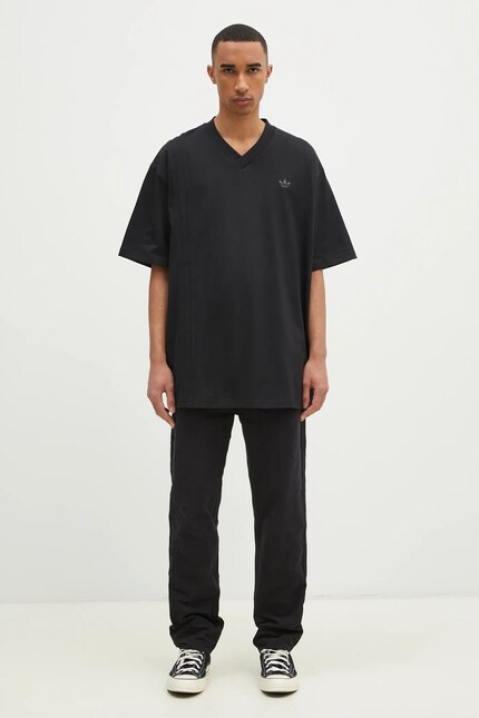 adidas Originals cotton t-shirt FRONT ST TEE men's black color