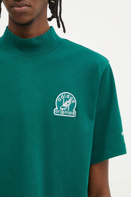 adidas Originals t-shirt GRFX TEE men's green color smooth JC8368