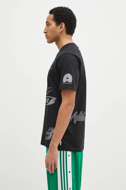 adidas Originals cotton t-shirt Q12 TS SPONSOR men's black color