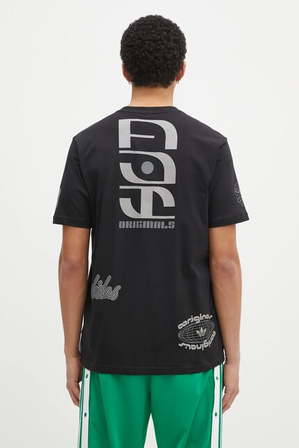 adidas Originals cotton t-shirt Q12 TS SPONSOR men's black color
