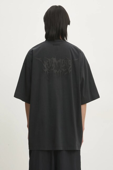 VETEMENTS cotton t-shirt Drip Metal Oversized men's black color