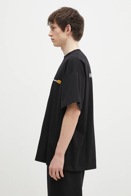 VETEMENTS cotton t-shirt Vetements.Com Regular men's black color